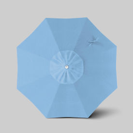 Venture 7-1/2' Patio Umbrella, Ashwood Simulation Pole, Sunbrella Air Blue