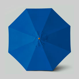 Venture 11' Patio Umbrella, Teak Simulation Pole, Olefin Royal Blue