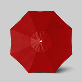 Venture 7-1/2' Patio Umbrella, Ashwood Simulation Pole, Olefin Red