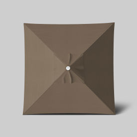 Venture 6' x 6' Patio Umbrella, Ashwood Simulation Pole, Sunbrella Taupe