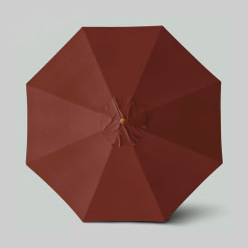 Venture 11' Patio Umbrella, Teak Simulation Pole, Sunbrella Henna