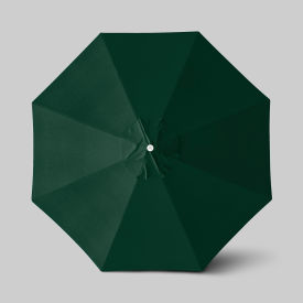 Venture 11' Patio Umbrella, Ashwood Simulation Pole, Sunbrella Forest Green