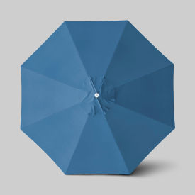 Venture 11' Patio Umbrella, Ashwood Simulation Pole, Olefin Capri Blue