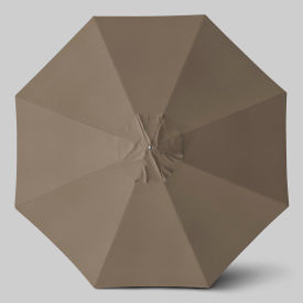 Newport 11' Patio Umbrella, Teak Simulation Pole, Sunbrella Taupe
