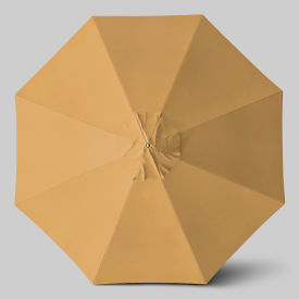 Newport 11' Patio Umbrella, Matte White Pole, Sunbrella Wheat