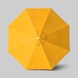 Venture 11' Patio Umbrella, Ashwood Simulation Pole, Sunbrella Sunflower Yellow