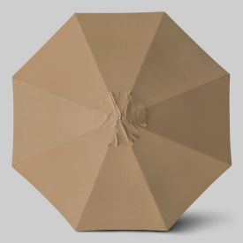 Newport 11' Patio Umbrella, Matte White Pole, Sunbrella Heather Beige