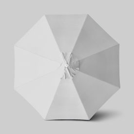 Venture 11' Patio Umbrella, Ashwood Simulation Pole, Olefin White