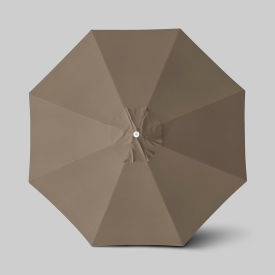 Venture 11' Patio Umbrella, Ashwood Simulation Pole, Sunbrella Taupe