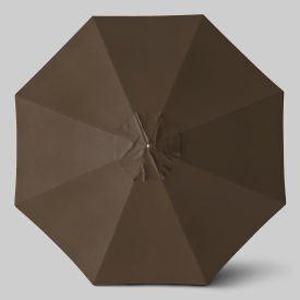 Newport 11' Patio Umbrella, Silver Anodized Pole, Sunbrella Cocoa