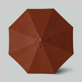 Venture 11' Patio Umbrella, Teak Simulation Pole, Olefin Terracotta