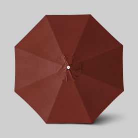 Venture 11' Patio Umbrella, Ashwood Simulation Pole, Sunbrella Henna