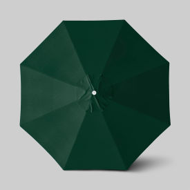 Venture 11' Patio Umbrella, Ashwood Simulation Pole, Olefin Hunter Green