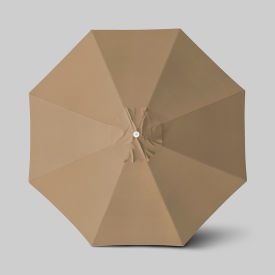 Venture 11' Patio Umbrella, Ashwood Simulation Pole, Sunbrella Heather Beige