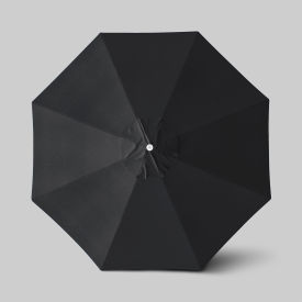 Venture 11' Patio Umbrella, Ashwood Simulation Pole, Sunbrella Black