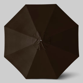 Newport 11' Patio Umbrella, Teak Simulation Pole, Sunbrella Bay Brown