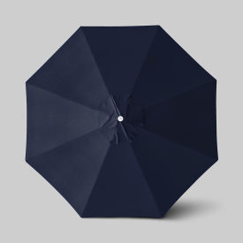 Venture 11' Patio Umbrella, Ashwood Simulation Pole, Olefin Navy Blue