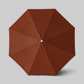 Venture 11' Patio Umbrella, Ashwood Simulation Pole, Olefin Terracotta
