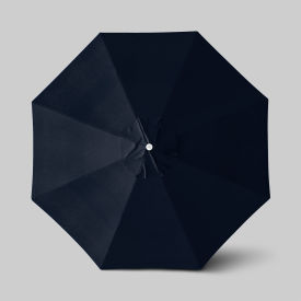 Venture 11' Patio Umbrella, Ashwood Simulation Pole, Sunbrella Navy