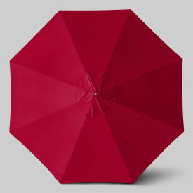 Newport 11' Patio Umbrella, Teak Simulation Pole, Sunbrella Jockey Red