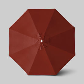Venture 11' Patio Umbrella, Ashwood Simulation Pole, Sunbrella Terracotta