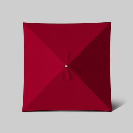 Newport 6' x 6' Patio Umbrella, Silver Anodized Pole, Sunbrella Jockey Red