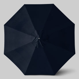 Newport 11' Patio Umbrella, Silver Anodized Pole, Sunbrella Navy Blue