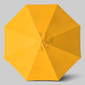 Newport 11' Patio Umbrella, Silver Anodized Pole, Sunbrella Sunflower Yellow