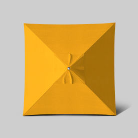 Newport 6' x 6' Patio Umbrella, Teak Simulation Pole, Sunbrella Sunflower Yellow
