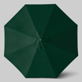 Newport 11' Patio Umbrella, Ashwood Simulation Pole, Sunbrella Forest Green