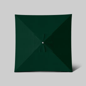 Newport 6' x 6' Patio Umbrella, Silver Anodized Pole, Sunbrella Forest Green
