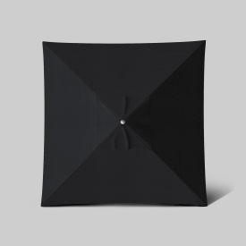 Newport 6' x 6' Patio Umbrella, Teak Simulation Pole, Sunbrella Black