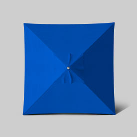 Newport 6' x 6' Patio Umbrella, Teak Simulation Pole, Sunbrella Pacific Blue