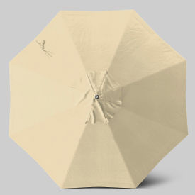 Newport 9' Patio Umbrella, Teak Simulation Pole, Sunbrella Antique Beige