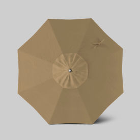Newport 7-1/2' Patio Umbrella, Silver Anodized Pole, Sunbrella Linen Sesame