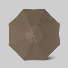 Newport 7-1/2' Patio Umbrella, Teak Simulation Pole, Sunbrella Taupe