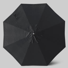 Newport 9' Patio Umbrella, Teak Simulation Pole, Sunbrella Black