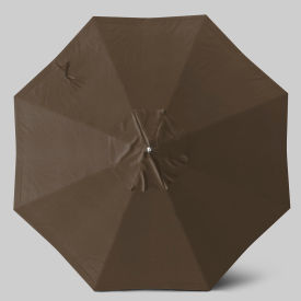 Newport 9' Patio Umbrella, Teak Simulation Pole, Sunbrella Cocoa