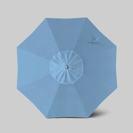 Newport 7-1/2' Patio Umbrella, Matte White Pole, Sunbrella Air Blue