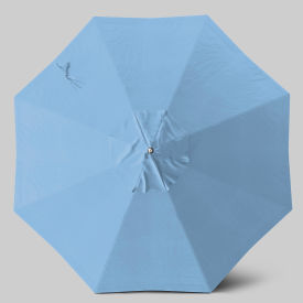 Newport 9' Patio Umbrella, Black Pole, Sunbrella Air Blue