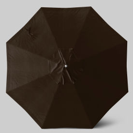 Newport 9' Patio Umbrella, Teak Simulation Pole, Sunbrella Bay Brown