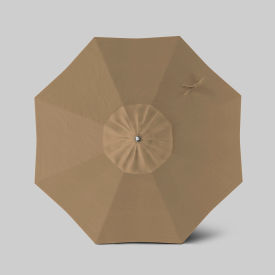 Newport 7-1/2' Patio Umbrella, Black Pole, Sunbrella Heather Beige