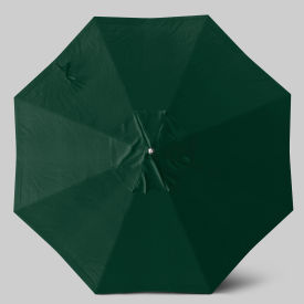 Newport 9' Patio Umbrella, Matte White Pole, Sunbrella Forest Green