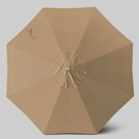 Newport 9' Patio Umbrella, Matte White Pole, Sunbrella Heather Beige