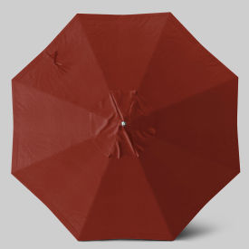 Newport 9' Patio Umbrella, Ashwood Simulation Pole, Sunbrella Terracotta