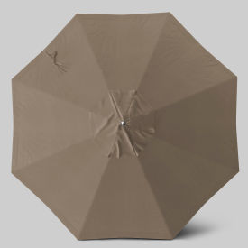 Newport 9' Patio Umbrella, Teak Simulation Pole, Sunbrella Taupe