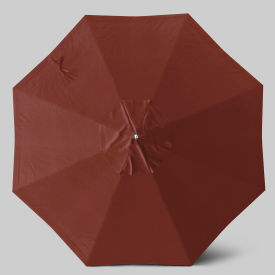 Newport 9' Patio Umbrella, Ashwood Simulation Pole, Sunbrella Henna