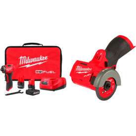M12 Fuel 1/4" Right Angle Die Grinder Kit with 3" Compact Cut Off Tool