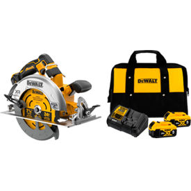 20V Max XR 7-1/4" Brushless Circular Saw with 2 Battery Pack and Charger Kit