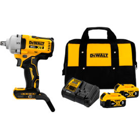 20V Max XR 1/2" Impact Wrench with Hog Ring Anvil, 2-Pack Battery & Charger